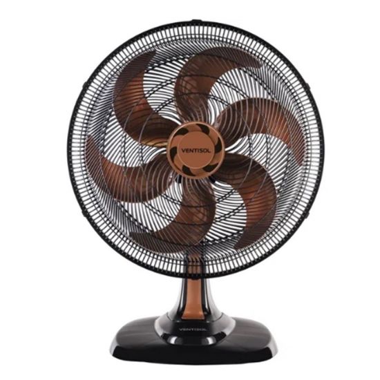 VENTILADOR MESA 40CM VENTISOL TURBO 6 PAS BRONZE