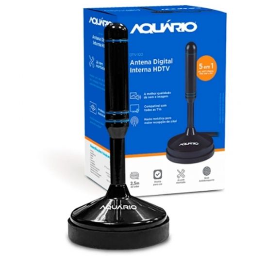 ANTENA INTERNA DTV-100 DIGITAL AQUARIO