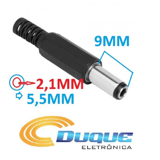 PLUG P4 2,1X5,5X9MM COM RABICHO