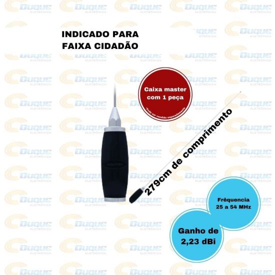 ANTENA PX MARINOX POP ABS PRETA B-2004P AQUARIO