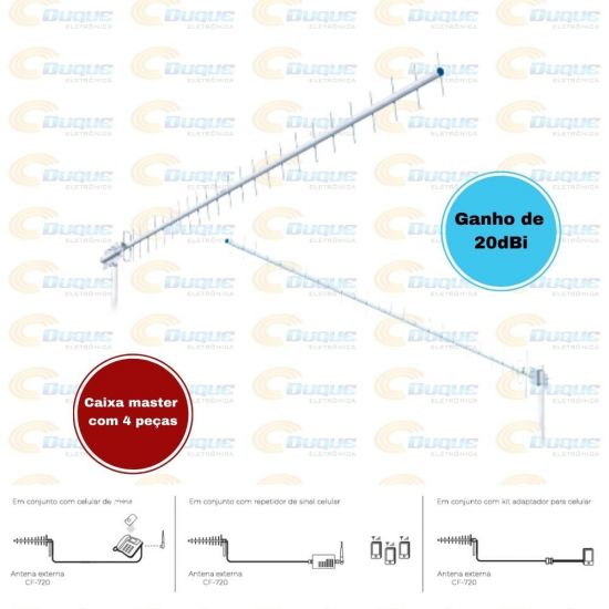 ANTENA CELULAR  YAGI 20DBI 700MHZ CF-720 AQUARIO