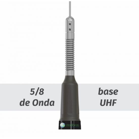 ANTENA VHF 5/8 EVOLUTION C/MOLA AP20189 STEELBRAS