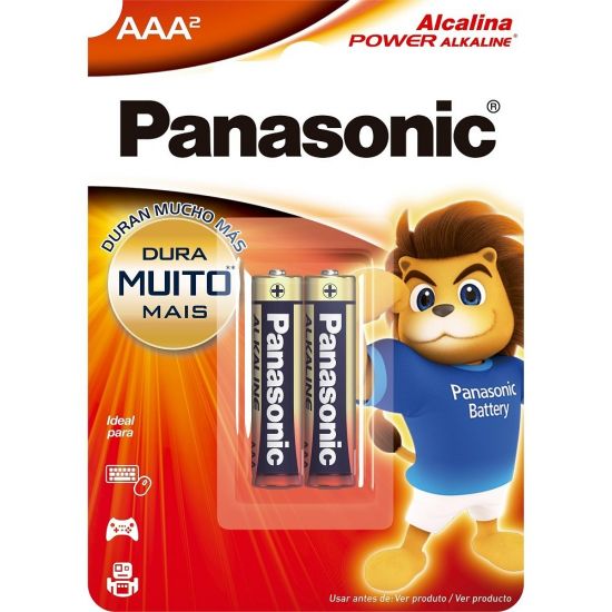 PILHA PANASONIC PALITO AAA CT C/ 2 ALCALINA