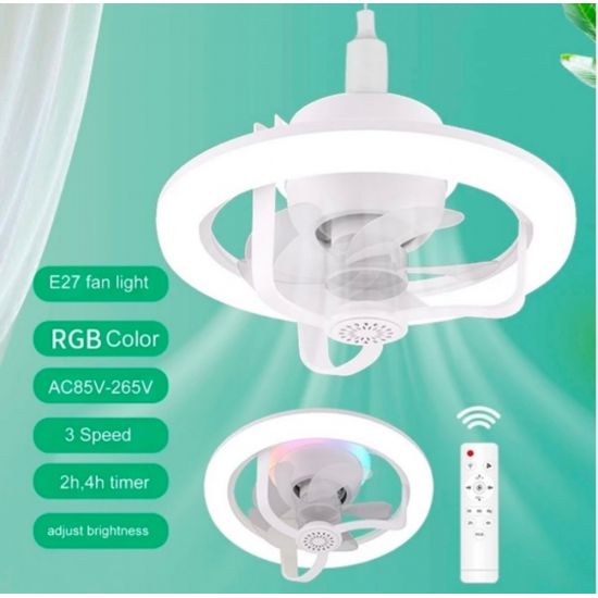 VENTILADOR COM LAMPADA LED E AROMATIZADOR COM CONTROLE BIVOLT FLEX