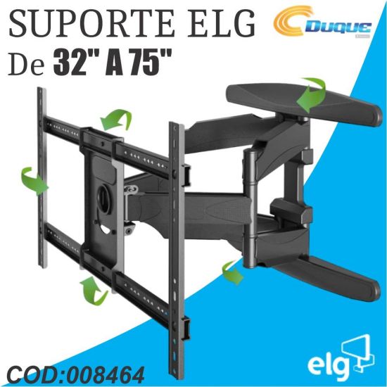 SUPORTE ARTICULADO PAREDE ELG DE 32" A 86" A02V6N