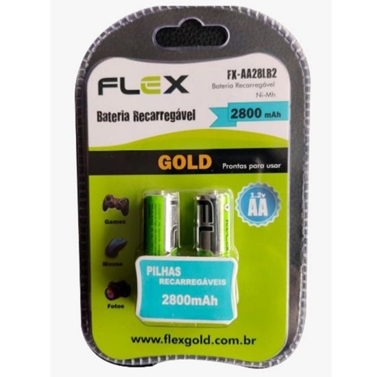 PILHA RECARREGAVEL AA  1,2V 2800 Mah FLEX