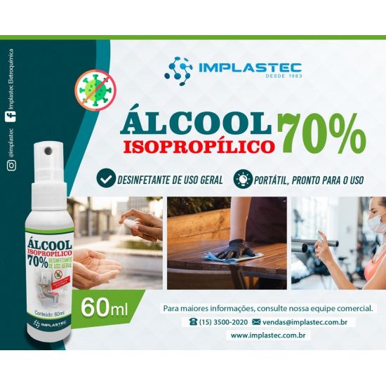 ALCOOL ISOPROPILICO SPRAY 60ML IIMPLASTEC