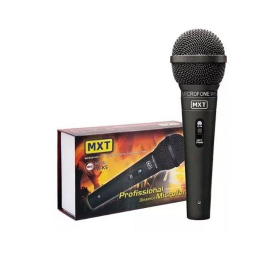 MICROFONE MXT M-K5 PRETO COM FIO PROFISSIONAL