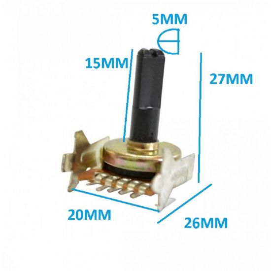 POTENCIOMETRO B50K S/ CHAVE 5T 180º  LINEAR