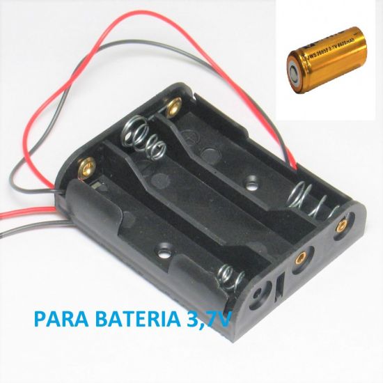 SUPORTE 3 PILHA 3,7V BATERIA 18650