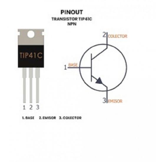 TIP41C TO220 METALICO ORIGINAL LGE