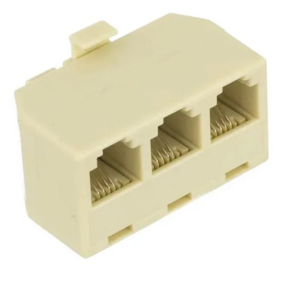 ADAPTADOR T MACHO 3XRJ11 FEMEA X 1RJ11 MACHO