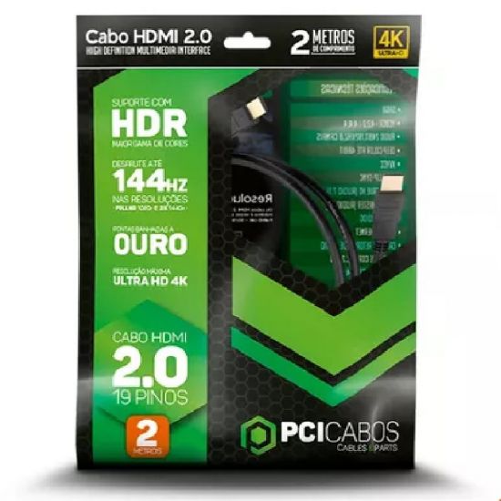 CABO HDMI  2 MTS 2.0 4K 19 PINOS PCI