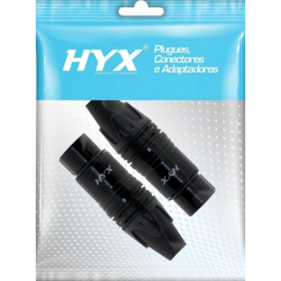 CONECTOR XLR FEMEA CANNON HX081F EMBALAGEM COM DUAS PEÇAS