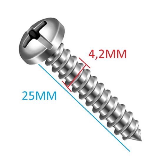 PARAFUSO ATARRACHANTE 4,2X25MM ZINCADO FENDA