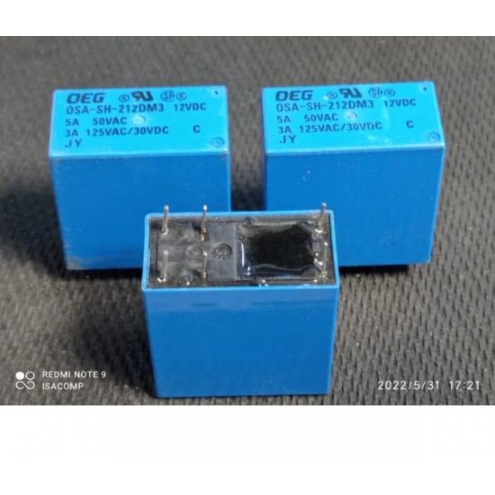 RELE 12V 3A 250V SH-212DM3 6 TERMINAIS